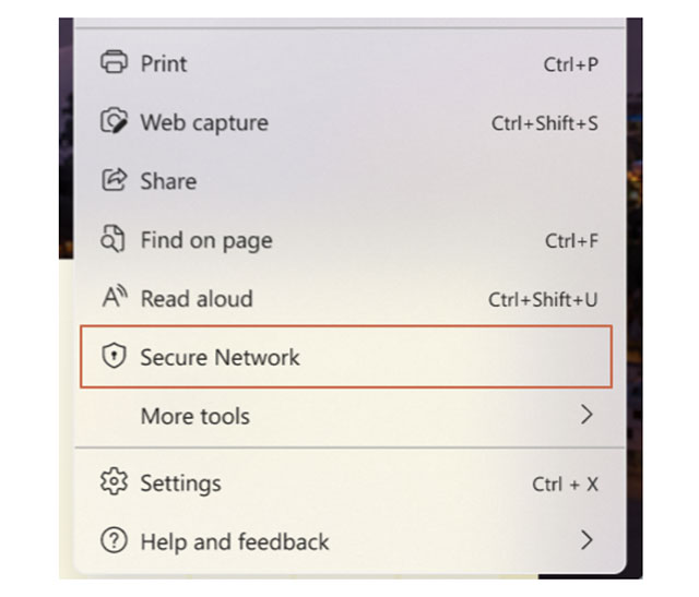 Microsoft Edge Secure Network