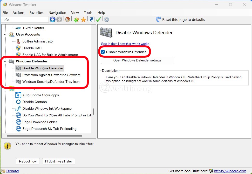 Tắt Windows Defender (Windows Security) trên Windows 10, Windows 11 - Ảnh minh hoạ 22