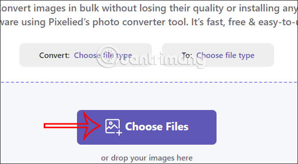 Tải hình ảnh lên Pixelied Convert