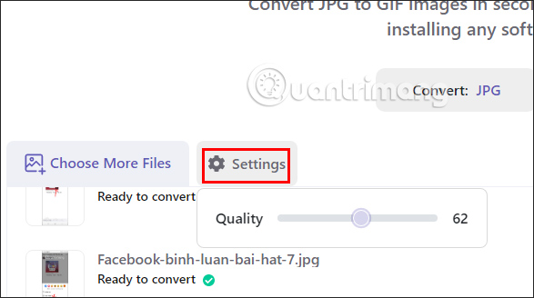 Chuyển đổi ảnh trên Pixelied Convert