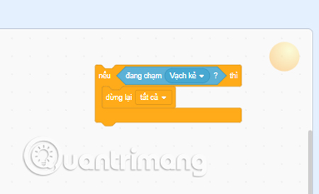 Mật mã giúp quả bóng ngừng di chuyển khi chạm vạch