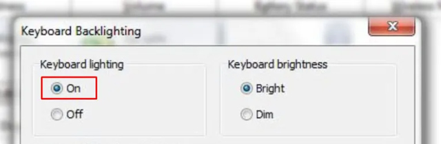 Tùy chỉnh độ sáng của đèn bàn phím