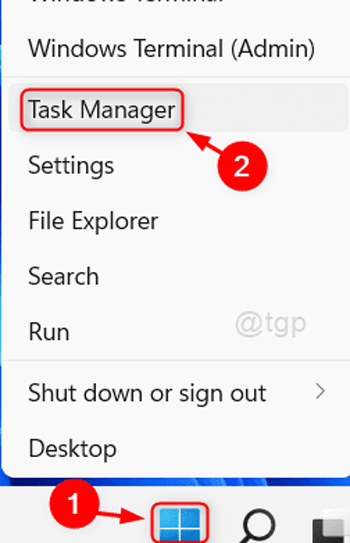 Tiến hành mở Task Manager