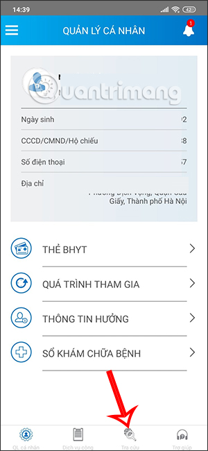 Tra cứu trên VssID