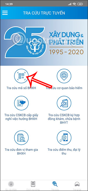 Tra cứu mã số BHXH trên VssID