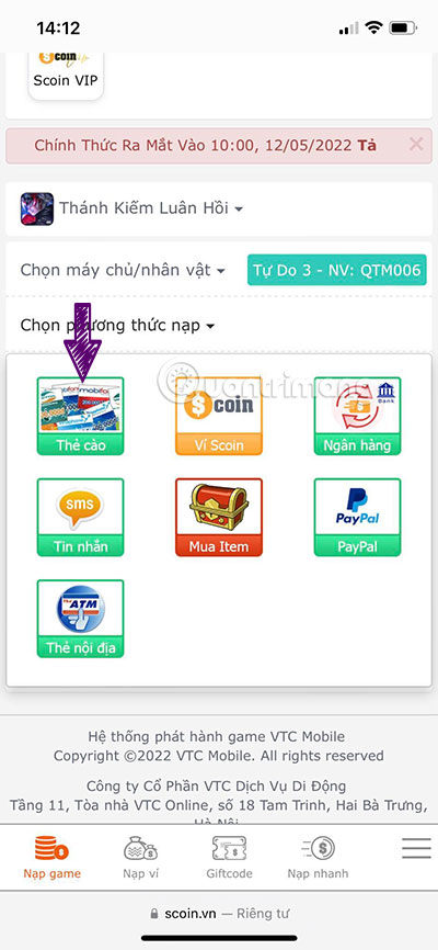 nap thanh kiem luan hoi