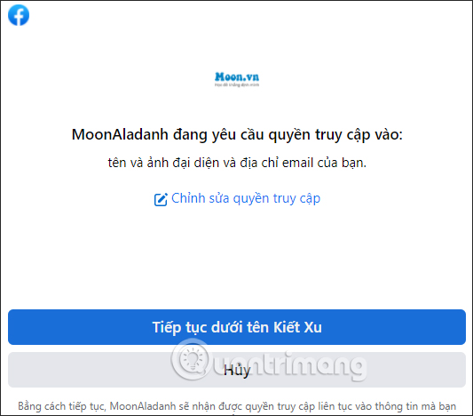 Đăng nhập tài khoản Moon.vn