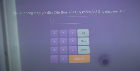 Nhập mã OTP trên LiveBank TPBank