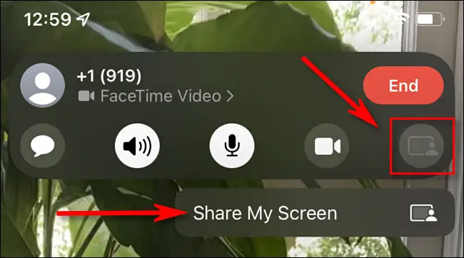 Nhấn vào nút “Screen Sharing”