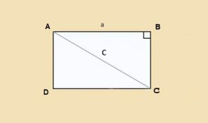 Tính diện tích hình chữ nhật khi biết chiều dài một cạnh và đường chéo