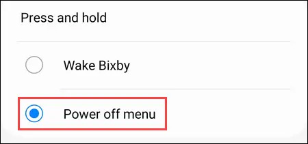 Chuyển sang "Menu tắt"