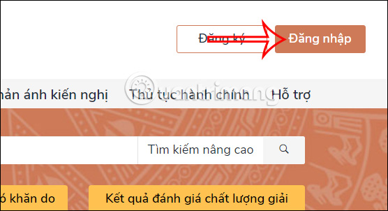 Đăng nhập Cổng dịch vụ công Quốc gia