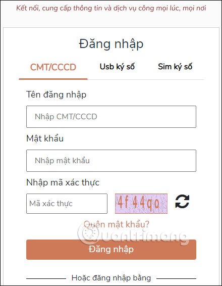 Nhập thông tin trên cổng dịch vụ công Bộ Công an