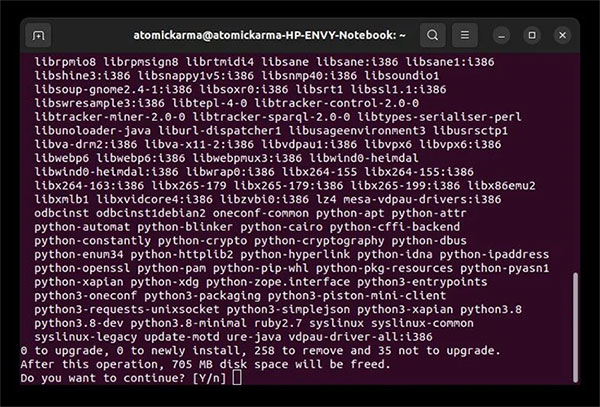 Xóa phần mềm cũ trong Ubuntu