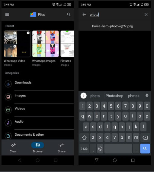 Tìm file trên Android