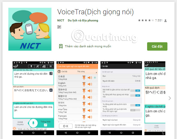 Voicetra – Dịch tiếng Việt sang tiếng Anh bằng giọng nói