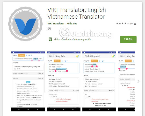 VIKI Translator: Dịch tiếng Việt sang tiếng Anh