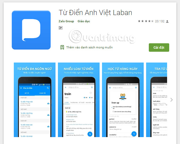 Laban Dictionary: Giúp bạn tra từ vựng tiếng Việt sang tiếng Anh