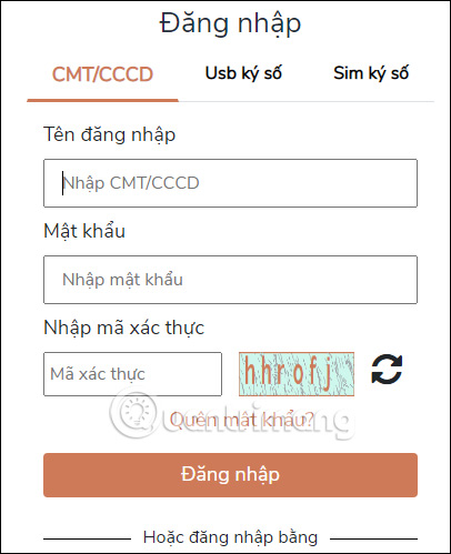 Nhập thông tin cá nhân
