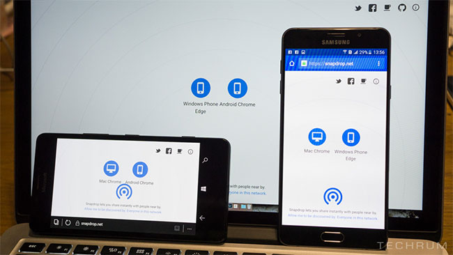 Snapdrop là giải pháp chia sẻ file đa nền tảng