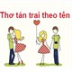 Thơ tán trai theo tên, thơ thả thính trai theo tên