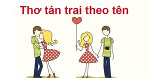 Thơ tán trai theo tên, thơ thả thính trai theo tên