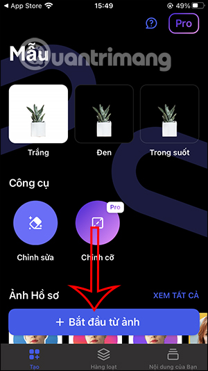 Sử dụng PhotoRoom