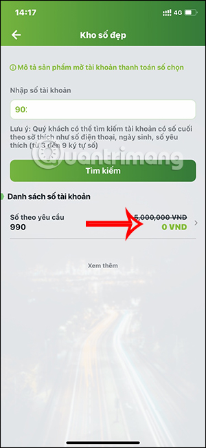 Số tài khoản Vietcombank