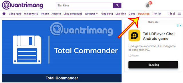 Bạn có thể tải những phần mềm 1 cách an toàn thông qua mục Download của Quantrimang