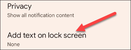  Nhấn vô “Add Text on Lock Screen” 