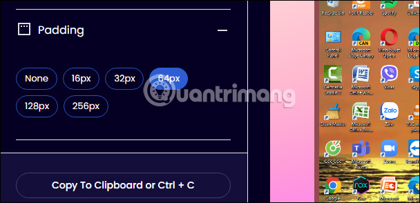 FabPic chỉnh kích thước khoảng cách viền