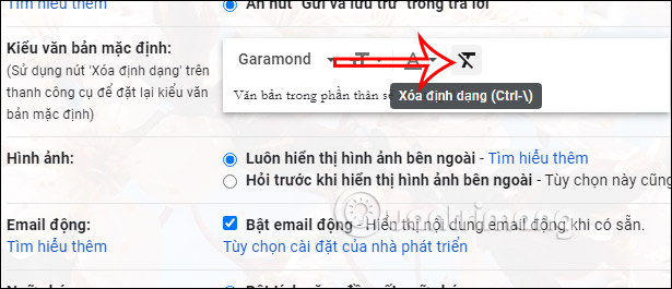 Return to the old text format on Gmail