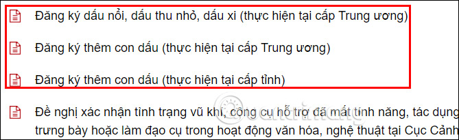 Đăng ký con dấu trên Cổng dịch vụ Công Bộ công an
