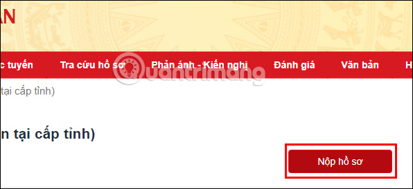 Nộp hồ sơ trên Cổng dịch vụ Công Bộ công an