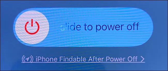 Thông báo “iPhone Findable After Power Off” 