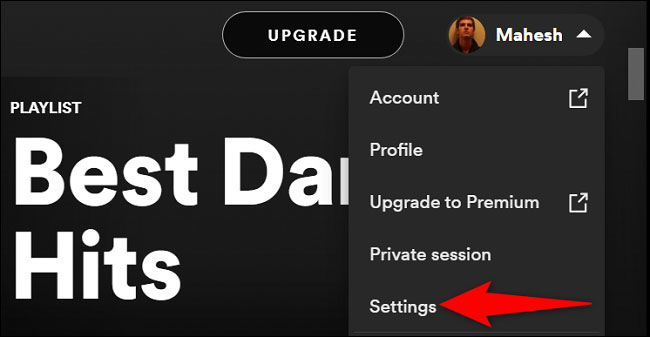 Chọn “Settings”