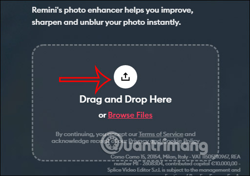 Đăng tải ảnh lên Remini