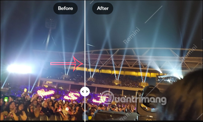 Remini khắc phục ảnh mờ