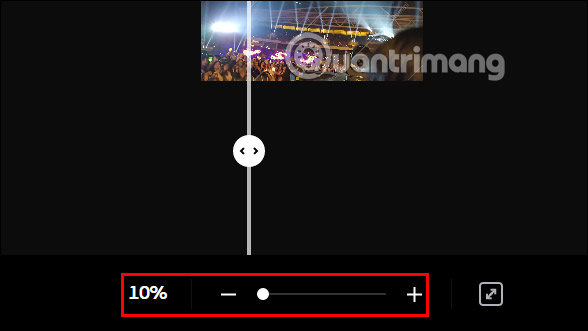 Thanh chỉnh phóng to thu nhỏ ảnh