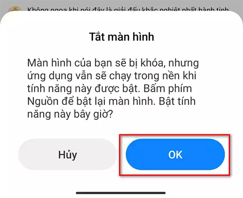 Thông báo nghe video YouTube tắt màn hình tắt Xiaomi