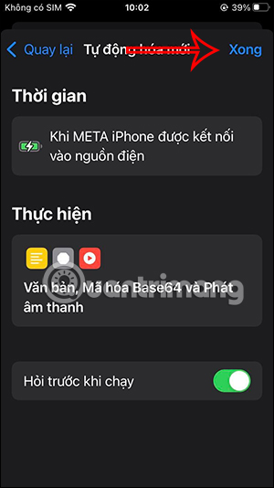 Lưu lại tác vụ trên Phím tắt