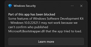 Smart App Control của Windows 11 không được thông minh cho lắm khi chặn cả app của Microsoft
