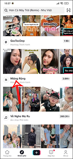 Hiệu ứng miệng rộng TikTok