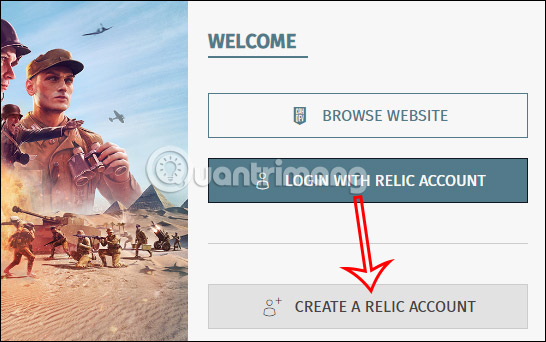 Tạo account Relic
