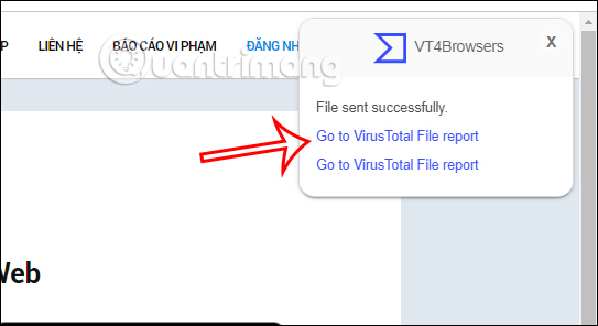 Xem chi tiết báo cáo quét virus trên VirusTotal