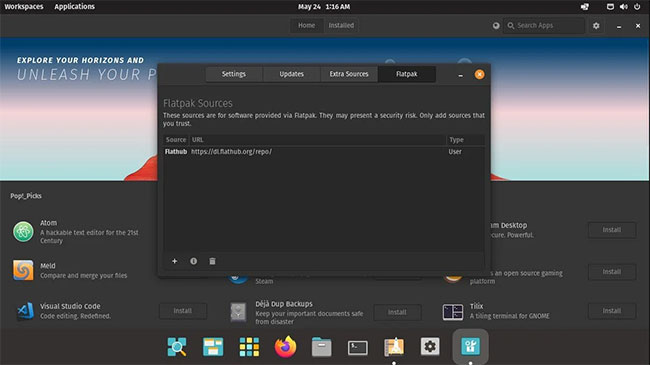 Ubuntu chỉ cung cấp hỗ trợ cho định dạng Snap. Mặt khác, Pop! _OS hỗ trợ định dạng Flatpak thay vì Snap