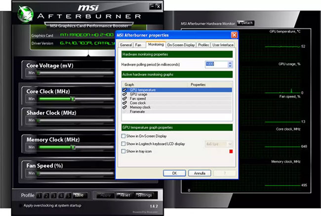 Tùy chỉnh cách tùy chọn cho MSI Afterburner