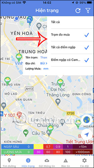 Bộ lọc thông tin trên HSDC Maps