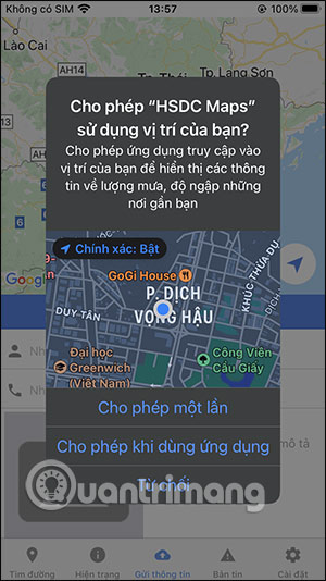 Sử dụng vị trí trên điện thoại
