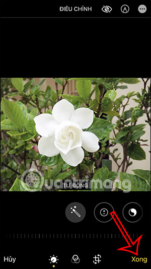 Đóng giao diện chỉnh sửa ảnh iPhone